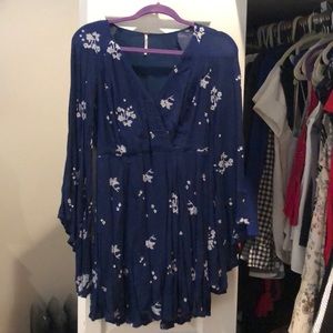 Free People Blue Floral Dress
